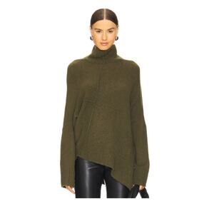 All Saints‎ Lock Roll Neck Relaxed Fit Sweater Deep Green Size Medium